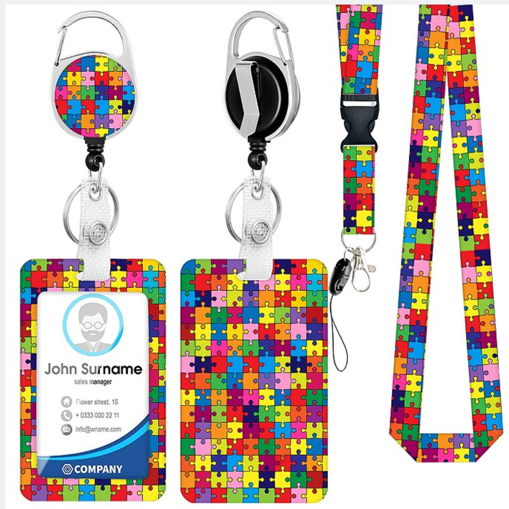 Wholesale Polyester Lanyard Pvc ID Card Holder Keychain